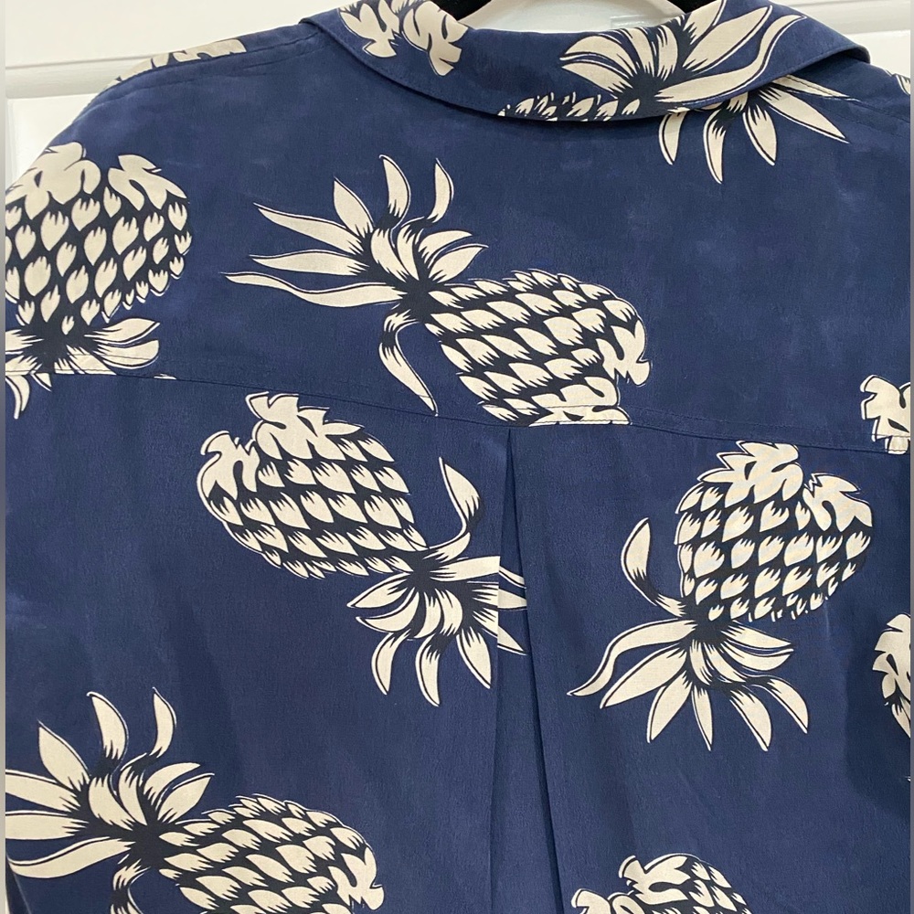 Rails Silk Whitney Pineapple Button Down Top Shirt - Picture 7 of 10